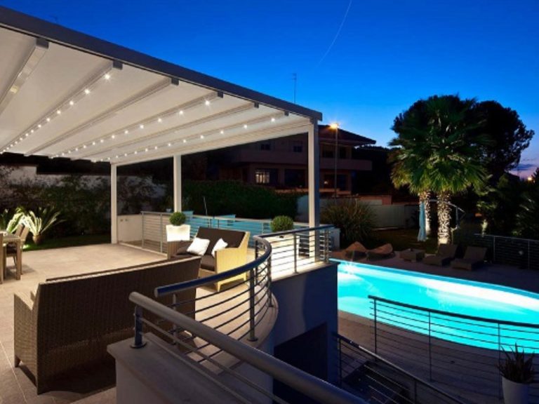 pergola DYNAMO tensada iluminada 1